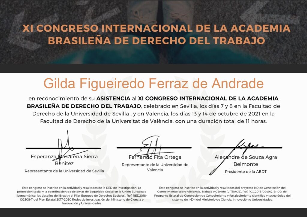 XI Congresso Internacional da Academia Brasileira de Direito do Trabalho
